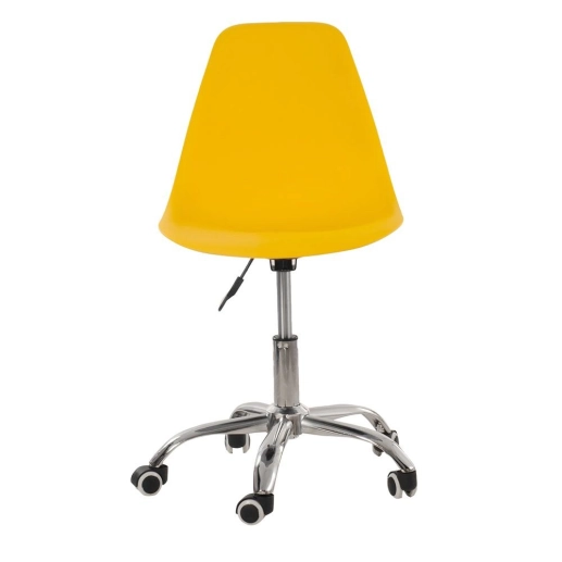 Produto Cadeira com rodízios Eames Office escritório - Amarelo