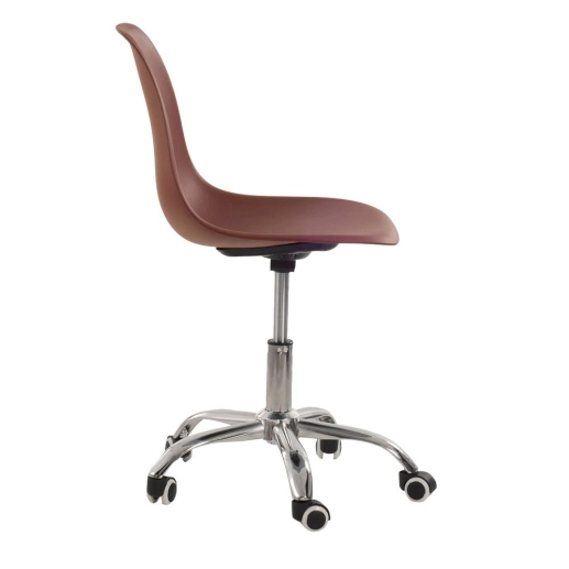 Produto Cadeira com rodízios Eames Office escritório - Marrom