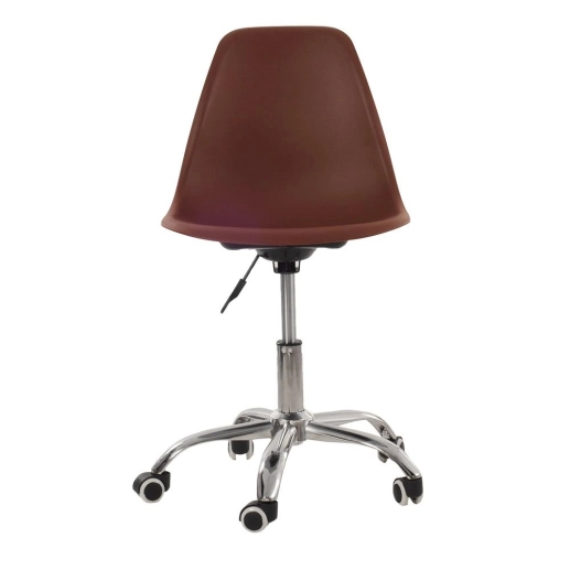 Produto Cadeira com rodízios Eames Office escritório - Marrom