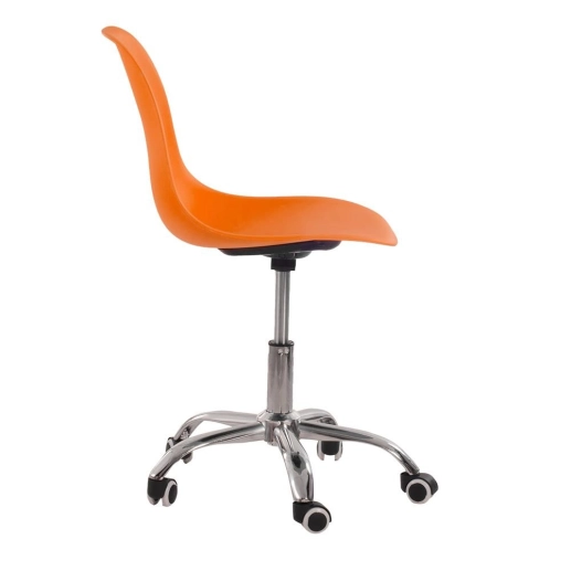 Produto Cadeira com rodízios Eames Office escritório - Laranja