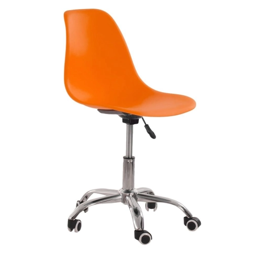 Produto Cadeira com rodízios Eames Office escritório - Laranja