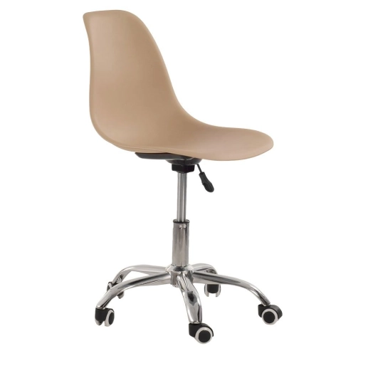 Produto Cadeira com rodízios Eames Office escritório - Nude