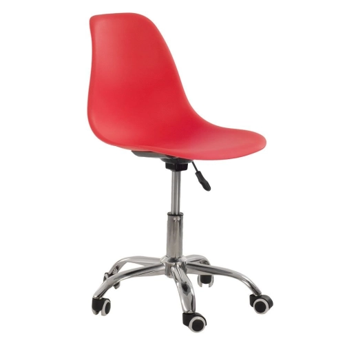 Produto Cadeira com rodízios Eames Office escritório - Vermelho