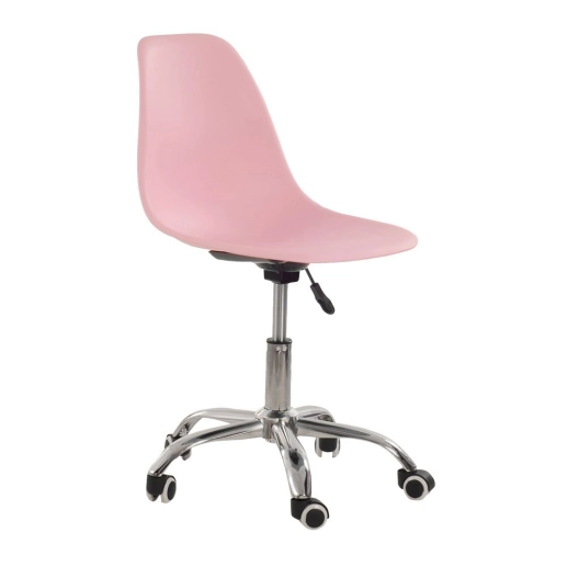 Produto Cadeira com rodízios Eames Office escritório - Rosa