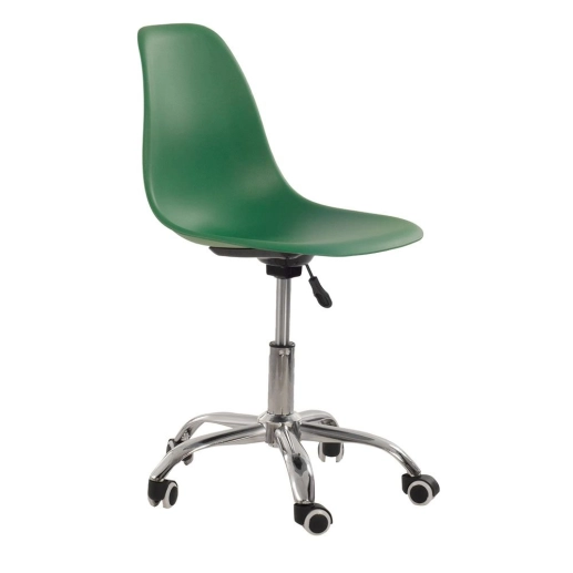 Produto Cadeira com rodízios Eames Office escritório - Verde escuro