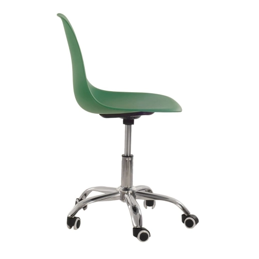 Produto Cadeira com rodízios Eames Office escritório - Verde escuro