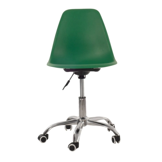 Produto Cadeira com rodízios Eames Office escritório - Verde escuro