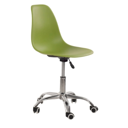Produto Cadeira com rodízios Eames Office escritório - Verde claro