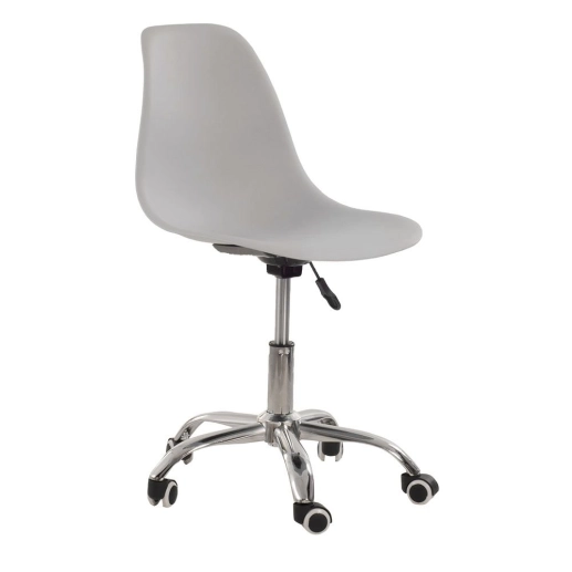 Produto Cadeira com rodízios Eames Office escritório - Cinza claro