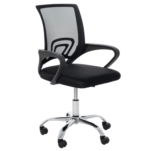 Produto Cadeira estofada Telinha Tok para escritório - Preto