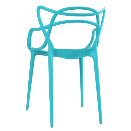 Produto Cadeira de jantar Master Allegra Design Moderno em Polipropileno - Azul Tiffany
