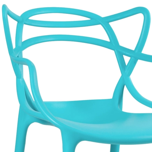 Produto Cadeira de jantar Master Allegra Design Moderno em Polipropileno - Azul Tiffany