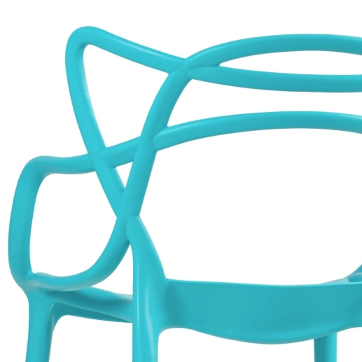 Produto Cadeira de jantar Master Allegra Design Moderno em Polipropileno - Azul Tiffany