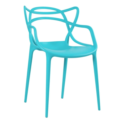 Produto Cadeira de jantar Master Allegra Design Moderno em Polipropileno - Azul Tiffany