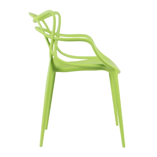 Cadeira de jantar Master Allegra Design Moderno em Polipropileno - Verde claro Produto Cadeira de jantar Master Allegra Design Moderno em Polipropileno - Verde claro