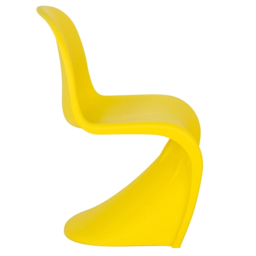 Produto Cadeira design Panton com acabamento fosco - Amarelo