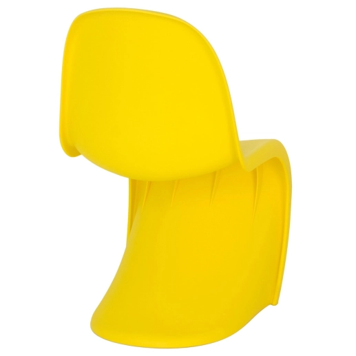 Produto Cadeira design Panton com acabamento fosco - Amarelo