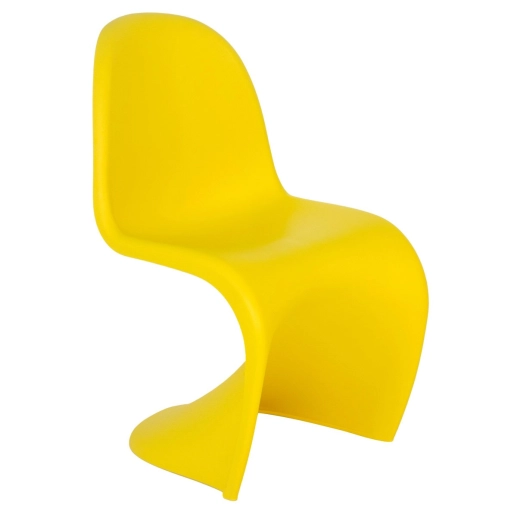 Produto Cadeira design Panton com acabamento fosco - Amarelo
