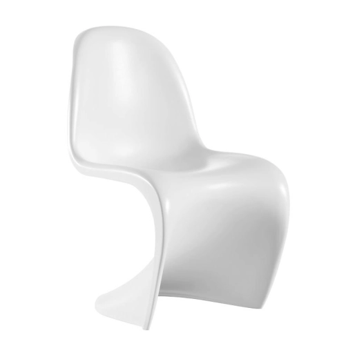 Produto Cadeira Design Panton Curve com acabamento fosco em ABS - Branco