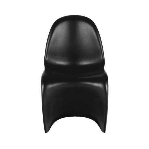 Produto Cadeira Design Panton Curve com acabamento fosco em ABS - Preto