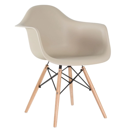 Produto Cadeira de jantar Charles Eames Eiffel DAW em Polipropileno - Nude