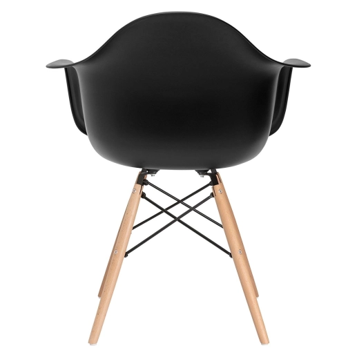 Cadeira de jantar Charles Eames Eiffel DAW em Polipropileno - Preto Produto Cadeira de jantar Charles Eames Eiffel DAW em Polipropileno - Preto