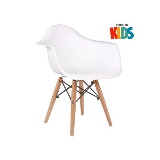 Produto Cadeira infantil Eames Junior com apoio de braços Branco