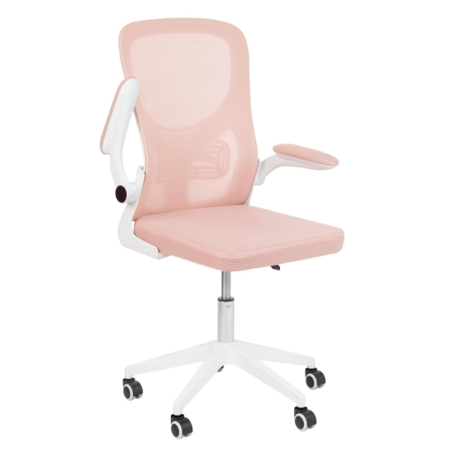 Produto Cadeira escritório rodizio office Bytes - Rosa claro