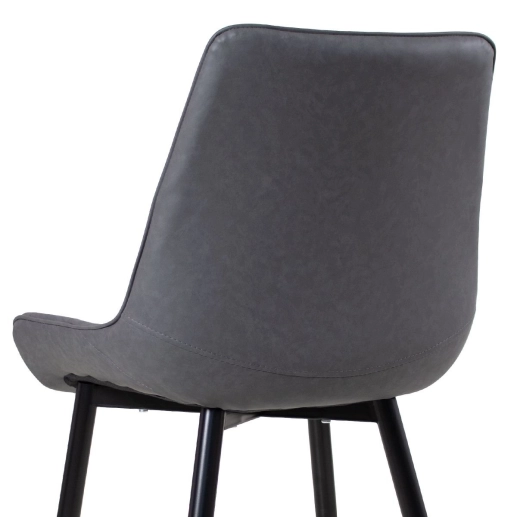 Cadeira estofada Chicago com design industrial - Cinza Vintage Produto Cadeira estofada Chicago com design industrial - Cinza Vintage