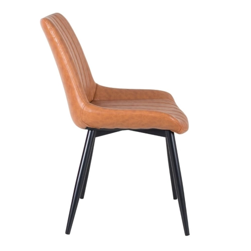 Produto Cadeira estofada Chicago com design industrial - Marrom