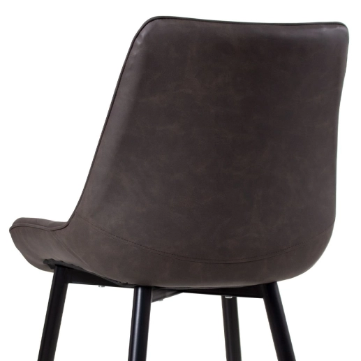 Cadeira estofada Chicago com design industrial - Marrom Vintage Produto Cadeira estofada Chicago com design industrial - Marrom Vintage