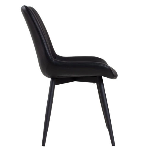 Produto Cadeira estofada Chicago com design industrial – Preto