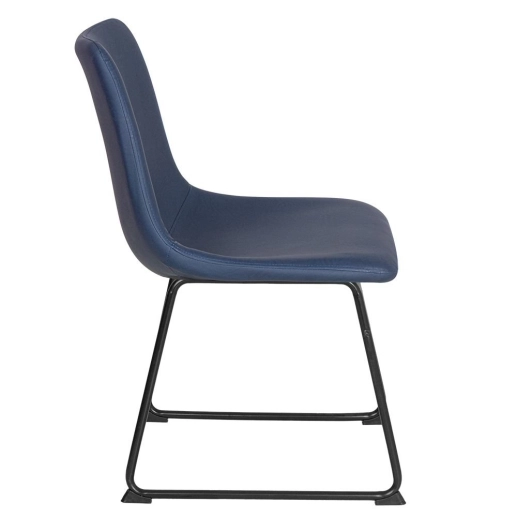 Cadeira estofada com Design Industrial Vintage Brusque - Azul pétroleo Produto Cadeira estofada com Design Industrial Vintage Brusque - Azul pétroleo