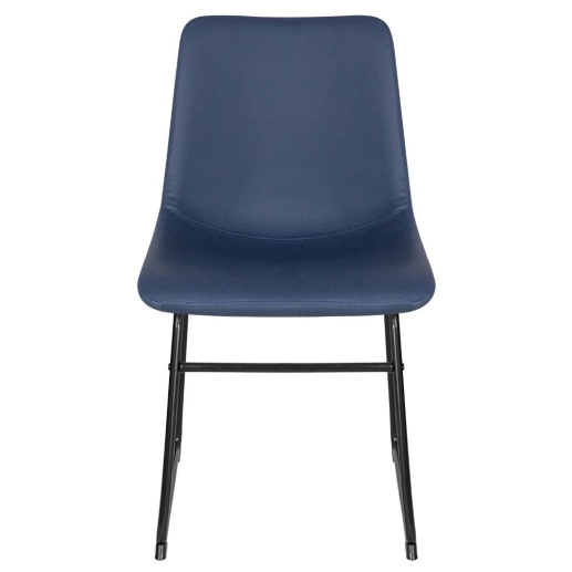 Cadeira estofada com Design Industrial Vintage Brusque - Azul pétroleo Produto Cadeira estofada com Design Industrial Vintage Brusque - Azul pétroleo