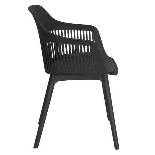 Produto Cadeira estofada Marcela para sala de jantar e cozinha - Preto