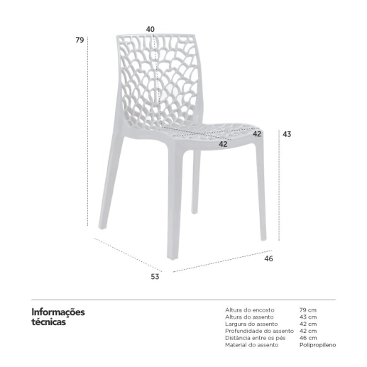 Produto Cadeira de jantar Gruvyer com design contemporâneo e anatômico - Cinza escuro