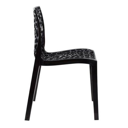 Cadeira de jantar Gruvyer com design contemporâneo e anatômico - Preto Produto Cadeira de jantar Gruvyer com design contemporâneo e anatômico - Preto