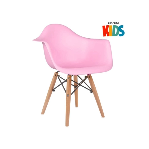 Produto Cadeira infantil Eames Junior com apoio de braços - Rosa claro