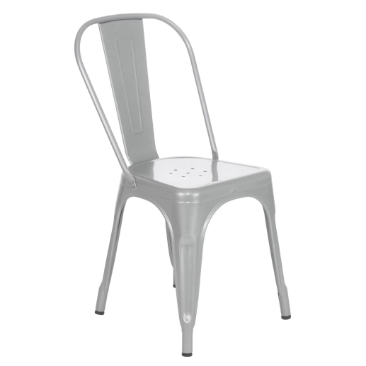 Produto Cadeira de jantar Iron Tolix com design industrial - Prata