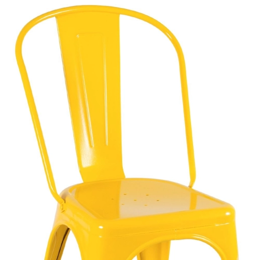 Cadeira de jantar Iron Tolix com design industrial – Amarelo Produto Cadeira de jantar Iron Tolix com design industrial – Amarelo