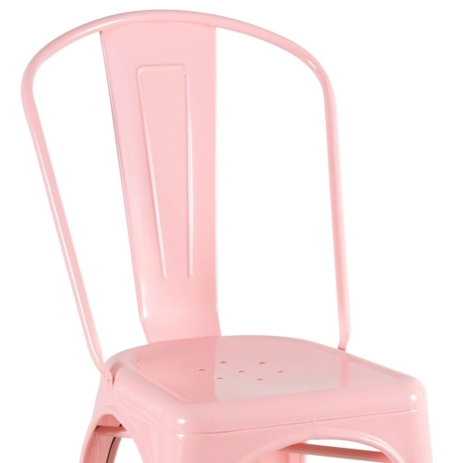 Cadeira de jantar Iron Tolix com design industrial - Rosa antigo Produto Cadeira de jantar Iron Tolix com design industrial - Rosa antigo