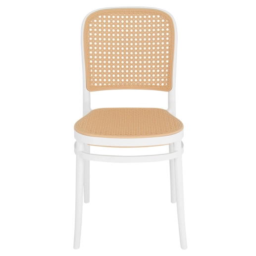 Cadeira de jantar Amis Lola com design moderno e assento confortável - Branco Produto Cadeira de jantar Amis Lola com design moderno e assento confortável - Branco