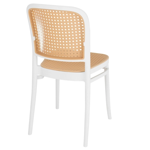 Cadeira de jantar Amis Lola com design moderno e assento confortável - Branco Produto Cadeira de jantar Amis Lola com design moderno e assento confortável - Branco