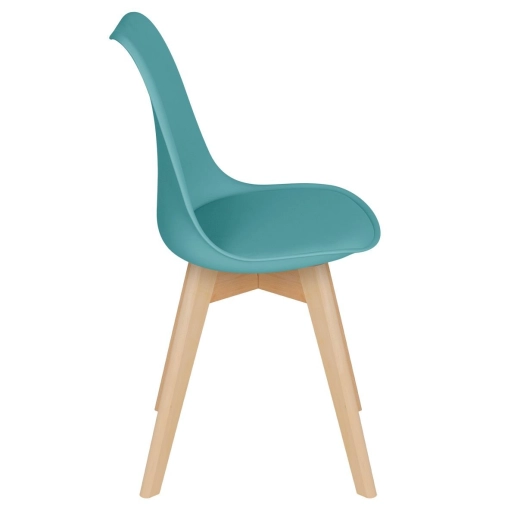 Produto Cadeira de jantar Leda com assento estofado e design moderno - Tiffany