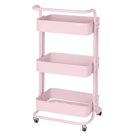 Produto Carrinho organizador Berlim cozinha escritório quarto 3 prateleiras