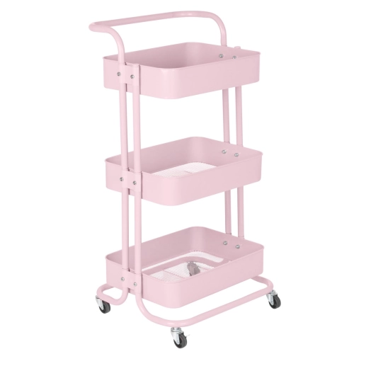 Produto Carrinho organizador Berlim cozinha escritório quarto 3 prateleiras