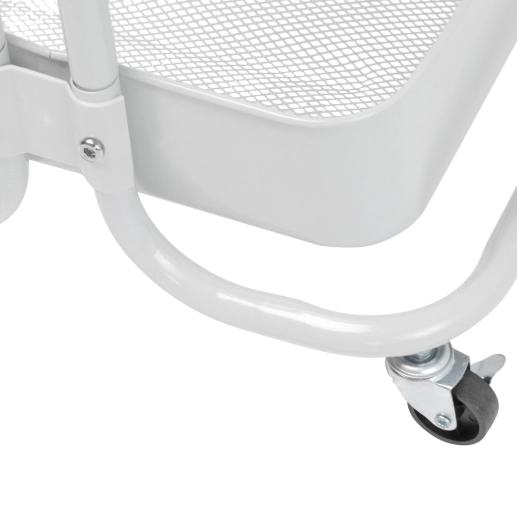 Produto Carrinho organizador Berlim de 3 prateleiras para cozinha com rodízios - Branco