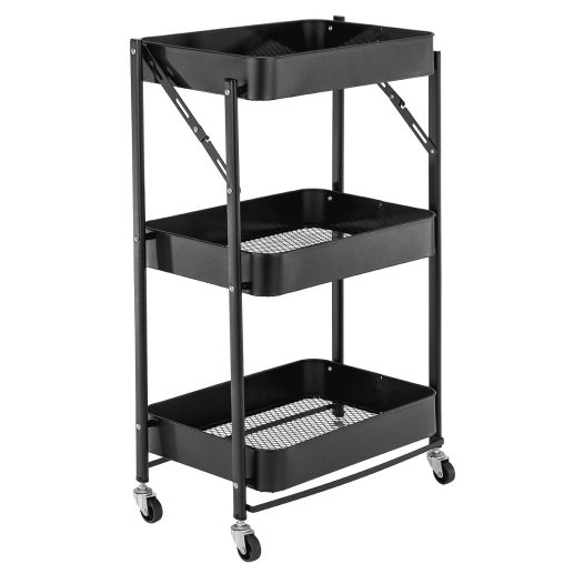 Produto Carrinho organizador Hong Kong cozinha escritório quarto 3 prateleiras