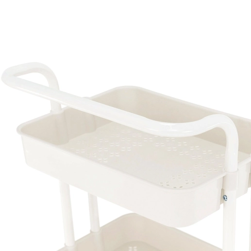 Produto Carrinho organizador multiuso quarto banheiro 3 prateleiras Creme