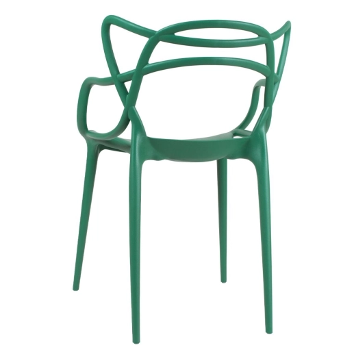 Produto Kit 2 Cadeiras de jantar Master Allegra Design Moderno em Polipropileno - Verde escuro